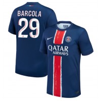 Fotballdrakt Herre Paris Saint-Germain Bradley Barcola #29 Hjemmedrakt 2024-25 Kortermet